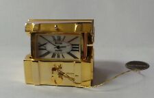 Authentic Bulova Miniature Mini Collectible Treasure Chest Quartz Clock B0566 picture