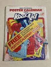 Vintage 1984 Kool Aid School Poster Calendar - Fruit Beverage Mix Rainbow Punch picture