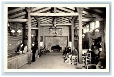 c1940's Bright Angel Lodge Interior Winslow AZ, Fred Harvey RPPC Photo  Postcard picture