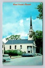 Billerica MA-Massachusetts, First Parish Church, Antique Vintage Postcard picture