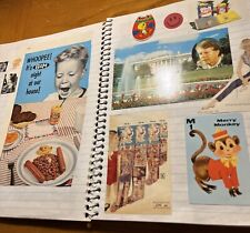 VTG Notebook Scrapbook Filled 60s-90s Ephemera Stickers No Reproductions 150+ pc picture