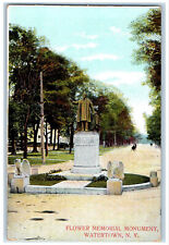 1908 Flower Memorial Monument, Watertown NY Cape Vince NY Posted Postcard picture