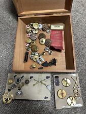 Antique Brass Military Medals Collection Lot Army Soldier War WWII picture