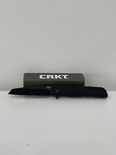 CRKT 3802K LCK + ASSISTED FLIPPER KNIFE BLACKOUT GRN HANDLE 3.24