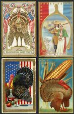 Thanksgiving Turkey Postcard Collection Lot of 24 Early 1900s w/ Tucks picture