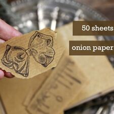 50pcs/pack Onion skin paper, yellow, vintage, thin paper, stationery T03 picture