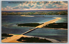 Postcard New Rickenbacker Causeway between Crandon Park & Miami, FL H22 picture