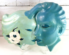 Vitg Art Deco Alexander Backer Kissing Lovers Wall Plaque Chalkware picture