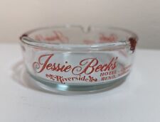 Vintage 1970s Riverside Jessie Beck's Casino Reno Nevada Clear Glass Ashtray picture