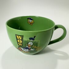 Vtg Disney store Exclusive Original Donald Duck Large 20 oz. Soup Bowl Mug Green picture