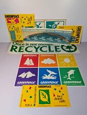 Lot of 8 Vintage Greenpeace Stickers, Stamps, Memorabilia, Decals picture