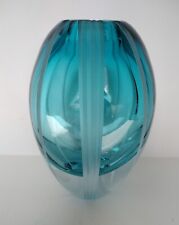 Evolution By Waterford 7 Inch Crystal Vase Aqua Haze picture
