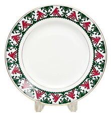 Kornilov Bros Imperial Russian Porcelain 9.6 inch Plate Red & Green c. 1910 picture