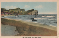 Vintage Postcard Beach Les Trois Soeurs Perce, Co. Gaspe Posted picture
