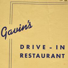 1950s Gavin's Drive-in Restaurant Menu US Highway 31-E Jeffersonville Indiana #2 picture