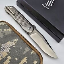Kizer Wakulla Folding Knife Full Titanium Handles S35VN Blade Ki4497A1 RARE picture