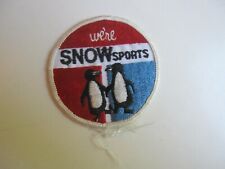 Vintage We're Snow Sports Penguins Cloth Patch BIS picture