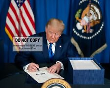 PRESIDENT DONALD TRUMP Signing MAGA - 8X10 PHOTO (#1020) picture