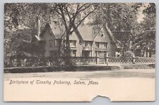 Vintage Post Card Birthplace of Timothy Pickering, Salem, Mass. A352 picture