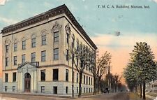 Marion Indiana~Straight Line of Trees Across From the 3-Story YMCA~Homes 1913 picture