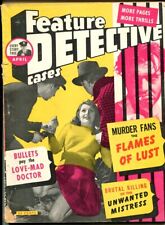 MAG: FEATURE DETECTIVE CASES-APR 1943-G/VG-HARD BOILED-SPICY-MURDER-RAPE-STRA... picture