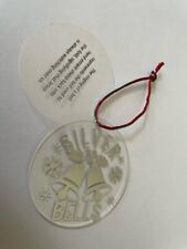 Handmade Bell Christmas ornament 3 inch, flat, new, Christmas meaning attached picture