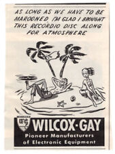 WILCOX-GAY Electronic Equipment Recordio Disc 1943 Vintage Print Ad Original picture