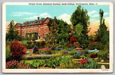 Chapin House Botanical Gardens Smith College Northamton MA WB Postcard UNP VTG picture