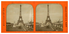 Universal Exhibition, The Eiffel Tower, 1889, Day/Night Stereo (French Tissue) T picture