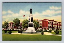 Endicott NY-New York, Union Endicott High School, W.W. Monument Vintage Postcard picture
