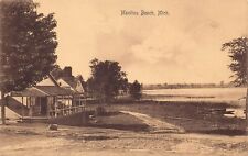 Manitou Beach MI Michigan Bathing Boats Devils Lake Sepia c1910 Vtg Postcard Z10 picture