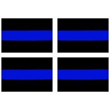 4 Pack of Reflective 2x3 Thin Blue Line Decal Sticker Show Support for Police picture