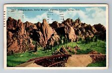 Colorado Springs CO-Colorado, Cathedral, Corley Mountain Vintage c1927 Postcard picture