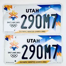 2002 United States Utah Olympic Winter Games Passenger License Plate 290M7 picture