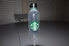 Starbucks Plastic Reusable Water Bottles Clear 24 oz. Flip-Top Lid picture
