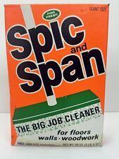 Vtg 70s SPIC AND SPAN Pine Scent Powdered Floor Cleaner 54oz NEW SEALED BOX 3lb picture