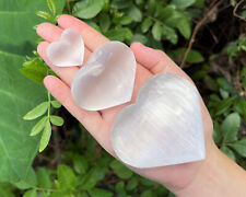 Polished Selenite Crystal Heart - Small, Large or Extra LARGE (Selenite Heart) picture