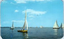 Sailing Long Island Waters, 1951 New York Postcard picture