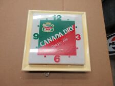 Vintage Canada Dry Hanging Wall Clock Sign Advertisement C30 picture