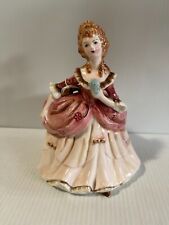 Vintage Victorian Porcelain Lady Planter Figurine 7.25