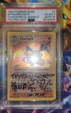 Pokemon Card Charizard Shadowless Signed Mitsuhiro Arita PSA 6 AUTOGRAPH 10 picture
