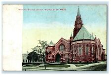 1911 Main Street Baptist Church Worcester Massachusetts MA Antique Postcard picture