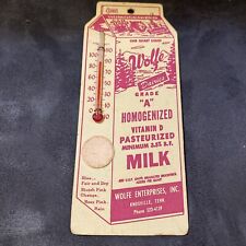 Vintage Wolfe Dairies Milk thermometer Knoxville Tennessee picture