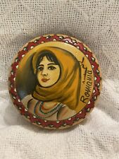 Old Romanian Beautiful Hand Painted Wooden Trinket Jewelry Box picture