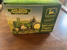 John Deere Salt and Pepper Shaker Unused Open Box 1934 - 52 Model A Tractoe picture