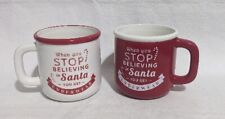 Transpac Dolomite 6 in. Multicolor Christmas Vintage Holiday Words Mug Set of 2 picture