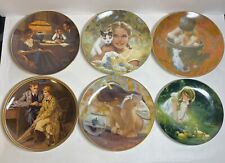 Vintage Collector Plates Lot Of 6: N.Rockwell, Royal Windsor, Viletta, P & Oakes picture