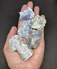 Blue Calcite Rough 5pcs From Mexico Crystal Healing 190g Total picture