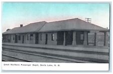 c1910's Great Northern Passenger Depot Devils Lake North Dakota ND Postcard picture