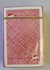 Vintage NOS Western Airlines Playing Cards #2- Sealed picture